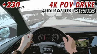 2021 AUDI SQ8 quattro (507 HP) 4K POV DRIVE TEST ONBOARD Top Speed German Autobahn (60FPS)