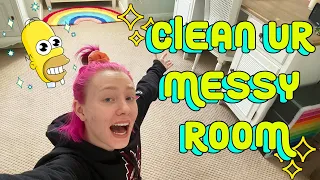 clean ur messy room with me! (real time, motivation/body doubling for adhd, depression, and more)