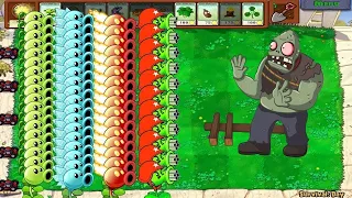 Plants vs Zombies Hack - Snow Pea, Gatling Pea, Peashooter vs Gargantuar