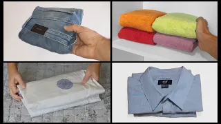 How to fold clothes, towels and sheets by the pocket method