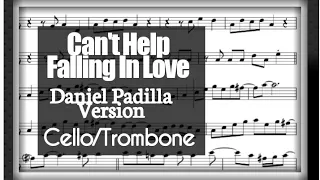 Can't Help Falling In Love Cello Trombone Sheet Music Backing Track Play Along Partitura