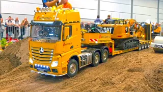 STRONG RC CONSTRUCTION MACHINES - MB ACTROS CATERPILLAR RC EXCAVATOR - RC TRUCK CORSO