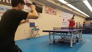 Close-up Angle Forehand Chop Table Tennis Clip