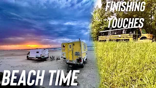 Free Beach Camping Texas - #vanlife and a self built truck camper- Skoolie build update