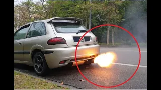 اجعل سيارتك تنفث اللهب diy flame thrower rev limiter (English subtitles)