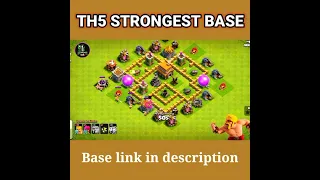New !! Town Hall 5 (TH5) Base 2023 with copy link | TH 5 trophy/hybrid/war base with link 2023