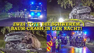 [ZWEI TOTE BEI SCHRECKLICHEM BAUM-CRASH] Mercedes geht in Flammen auf | Feuerwehr & Rettungskräfte