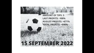 FOOTBALL PREDICTIONS | SOCCER PREDICTIONS | TODAY 15 SEPTEMBER 2022 (2) | SPORTS BETTING TIPS