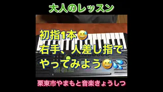 アルプス一万尺、もしも一本指で弾いたら、大人のレッスン、栗東市ピアノ教室、栗東市音楽教室、やまもと音楽きょうしつ、やまもと音楽教室