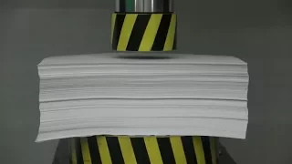EXPERIMENT HYDRAULIC PRESS 100 TON vs 1000 Sheets of Paper|| Ted talks