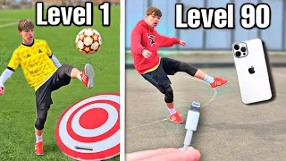 TRICK SHOTS from Level 1 To Level 100 (Football/Soccer)
