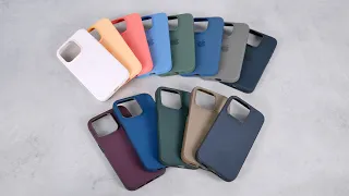 iPhone 15 Pro Feingewebe & Silikon Case ALLE Farben