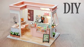 DIY Miniature Dollhouse Kit || ​​Sunshine Tea Station - Milk Tea - Relaxing Satisfying Video