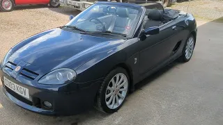 2003 MG TF 160 finished in Royal blue pearlescent paint with black leather trim