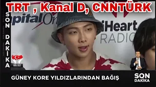 BTS’in TÜRKİYE 🇹🇷 bağışı TRT1, KANALD ve CNNTÜRK’te yayınlandı