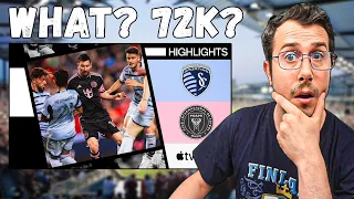 😲 What? 72k+ In Attendance 😲 | Sporting Kansas City vs. Inter Miami CF  🇮🇹 Italian Reaction