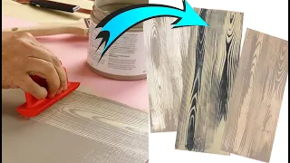 EFFET de FAUX BOIS | Faire une IMITATION de Bois avec un Outil de Veinage