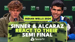 Carlos Alcaraz & Jannik Sinner React To Their Thrilling Indian Wells Encounter! 🗣