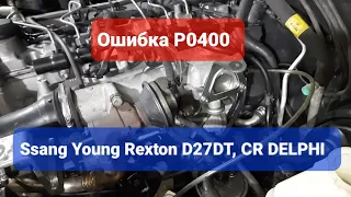 Ssang Yong Rexton D27DT, 2.7L, Euro-4, ошибка P0400 по ЕГРу