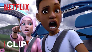 Herding a Triceratops 😬 Jurassic World Camp Cretaceous | Netflix After School