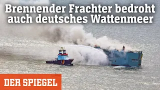 Feuer vor Ameland: Brennender Frachter bedroht auch deutsches Wattenmeer | DER SPIEGEL