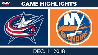 NHL Highlights | Blue Jackets vs. Islanders - Dec 1, 2018