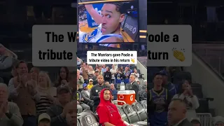 GSW gave Jordan Poole a tribute video 👏 (via anthonyVslater/X) #shorts