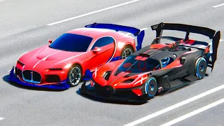 Bugatti Atlantic GTR Concept vs Bugatti Bolide GTR at Drag Race 20 KM