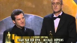 "Lord of the Rings: The Two Towers" winning a Sound Editing Oscar®