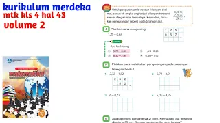 Matematika kelas 4 halaman 43 kurikulum merdeka volume 2