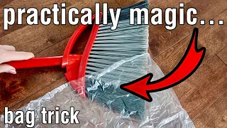 PUT 1 PLASTIC BAG on your Broom & Watch What Happens! 💥 *MAGIC*