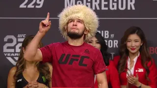 Conor McGregor vs Khabib Nurmagomedov weigh in  Conor kicks out, Drake rocks Iri