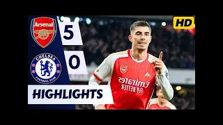 Arsenal vs Chelsea 5 0  All Goals & Highlights   2024