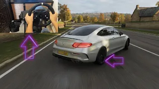 Forza Horizon 4 : Drifting Mercedes benz C63 S (Steering Wheel + Paddle Shifter) Gameplay