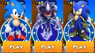 Sonic Dash - Classic Sonic vs Mephiles the Dark vs Boscage Maze Sonic - All 76 Characters Unlocked