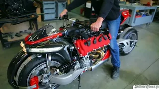 Мотоцикл V8! С двигателем Maserati.. Самый злой мотоцикл!!! 470 л.с.