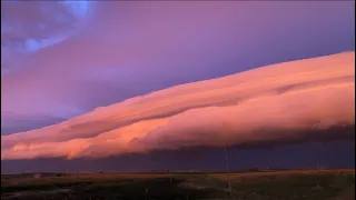 5am shelf cloud chase in Steele, North Dakota 7/28/23