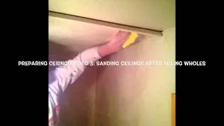 Painting And Decorating: CEILINGS VIDEO 3: Sanding Ceilings after filling wholes