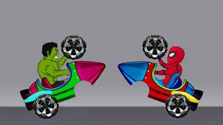 Spider man Cartoon vs Hulk Rocket Vehicle Funny Animation - Drawing Cartoons 2