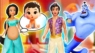 JASMINE y ALADDIN tienen un BEBÉ 👶🏻 Películas Disney 🧞‍♂️ Juguetes Fantásticos