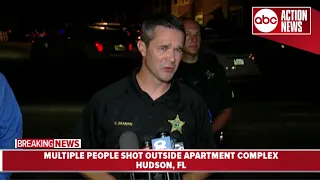 At least 4 shot, one dead in shooting outside Hudson apartment complex