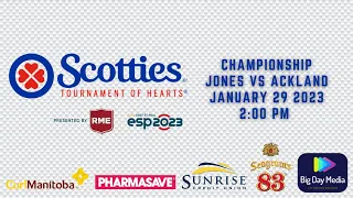 JONES vs ACKLAND - 2023 Scotties Tournament of Hearts presented by RME - 2:00pm