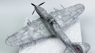 IL-2 Sturmovik - 1/48 Scale Aircraft Model - Winter Diorama