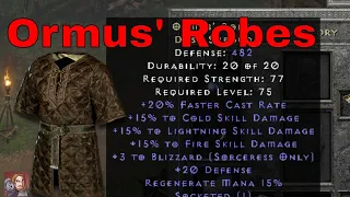 D2R Unique Items - Ormus' Robes (Dusk Shroud)