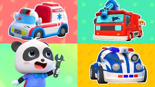 Let's Repair Police Car, Fire Truck and Ambulance | Monster Truck | Kids Song | BabyBus - Cars World