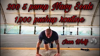 200 5-pump Navy Seal burpees routine (1,000 pushups). Quiet Professionals. (Description below)