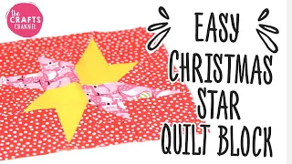 Easy Christmas Star Quilt Block