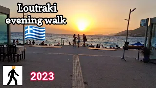 Loutraki evening walk 2023 #loutraki #greece #visit