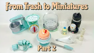 MINIATURES Made From TRASH!  PART 2 | Miniature Kitchen  #miniatureitems #coolminiatures