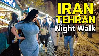 Tehran City NightLife!!! 🇮🇷 Night Walk In Luxury Neighborhood | IRAN ایران